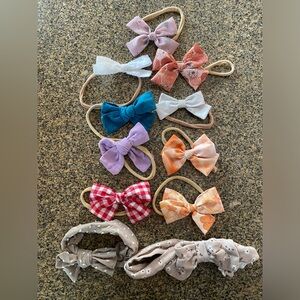 Baby Girl bow bundle 11 bows